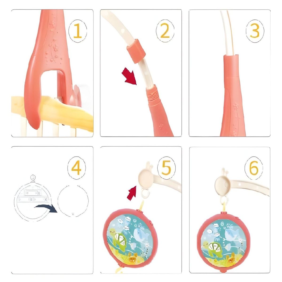GENERICO - Movil MUSICAL para cuna bebé Con Control y Luz 21n5