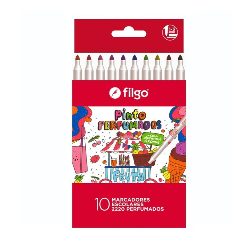 FILGO - Set 10 marcadores cónicas perfumados