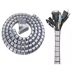 GENERICO - FUNDA PARA CABLE 2 METROS, ANCHO 20MM., GRIS.