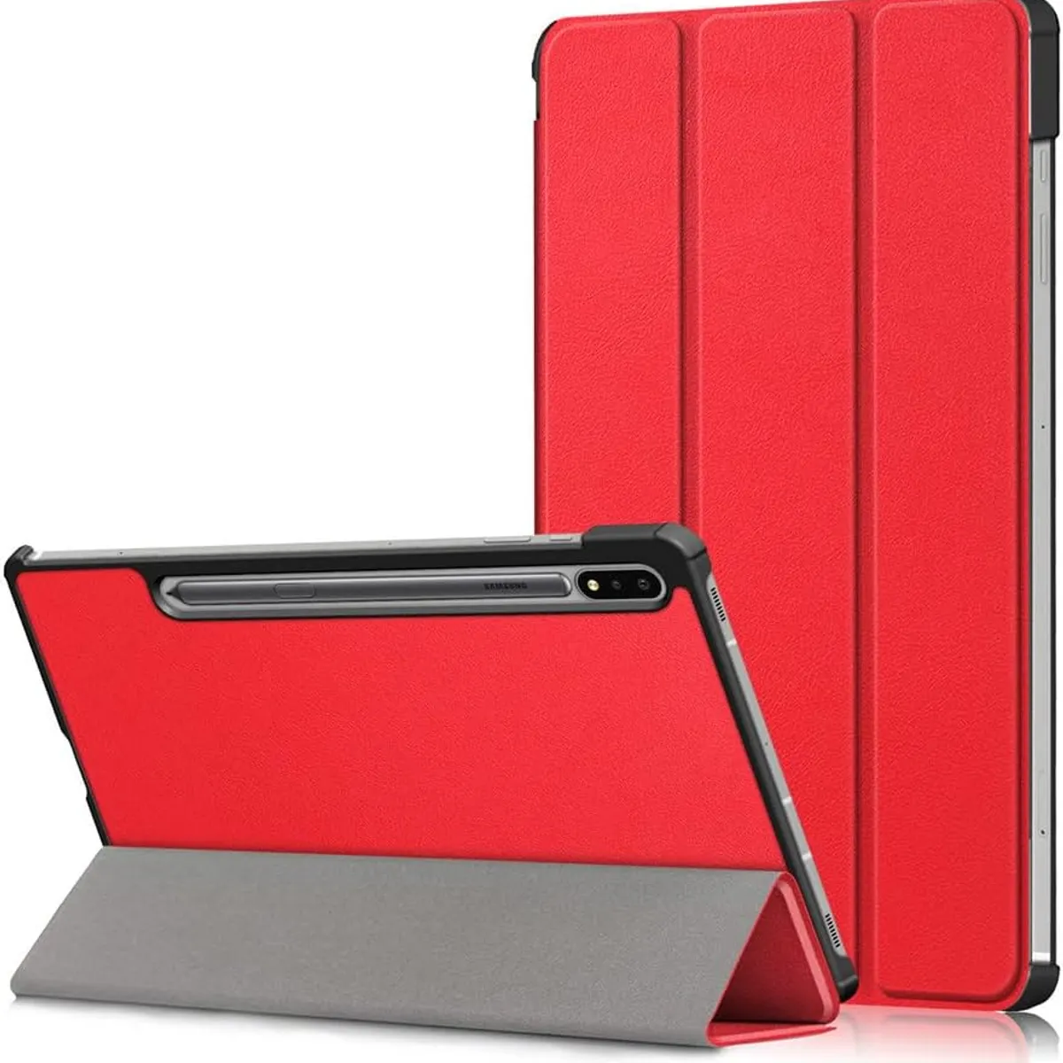 GENERICO - Funda Inteligente compatible con Samsung Galaxy Tab S8 Rojo
