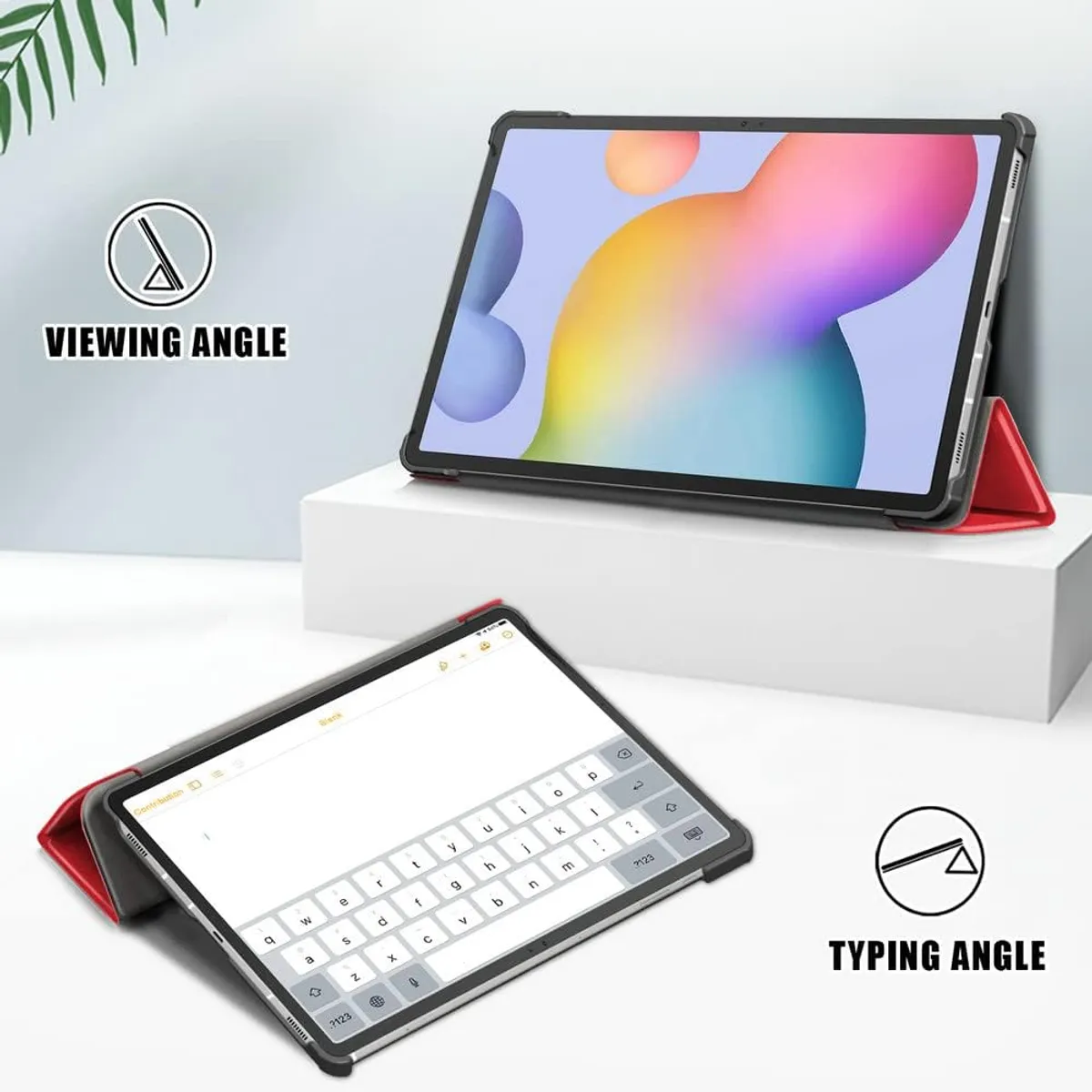 GENERICO - Funda Inteligente compatible con Samsung Galaxy Tab S8 Rojo