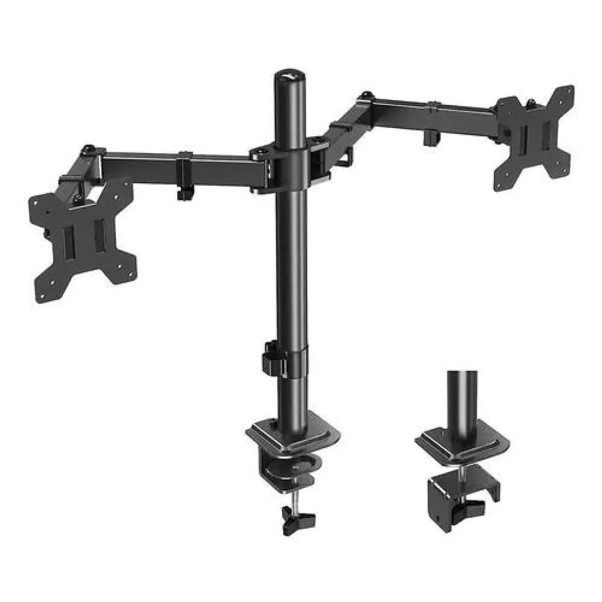 GENERICO - Brazo soporte doble para 2 monitores en base de escritorio
