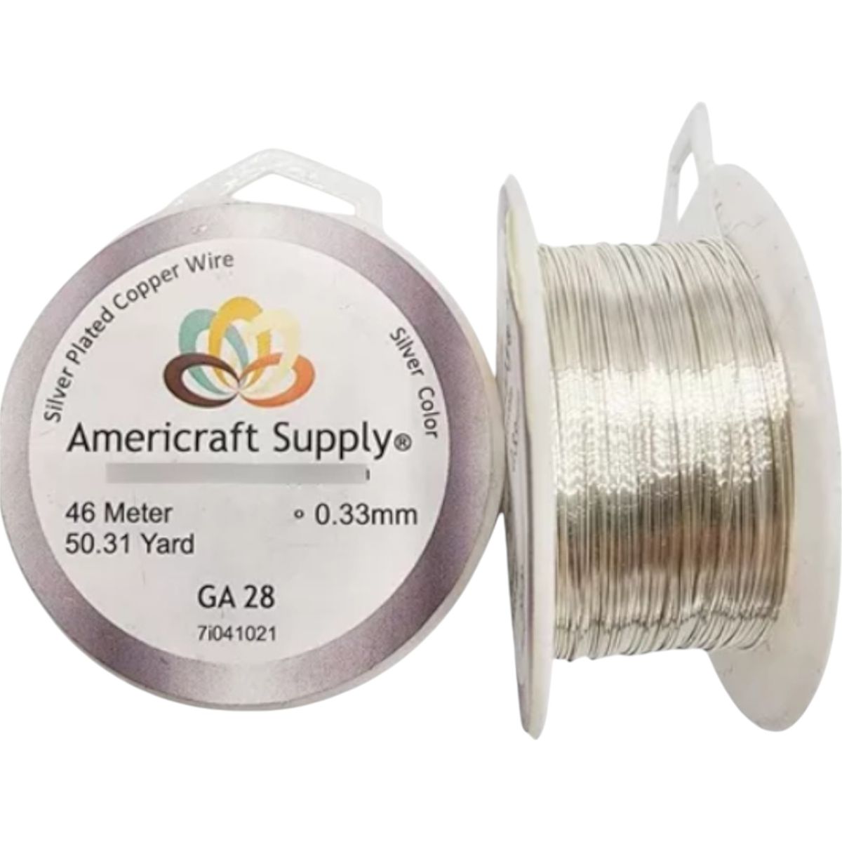 A - Alambre Para Bisutería Americraft Supply Calibre 28 - Plateado