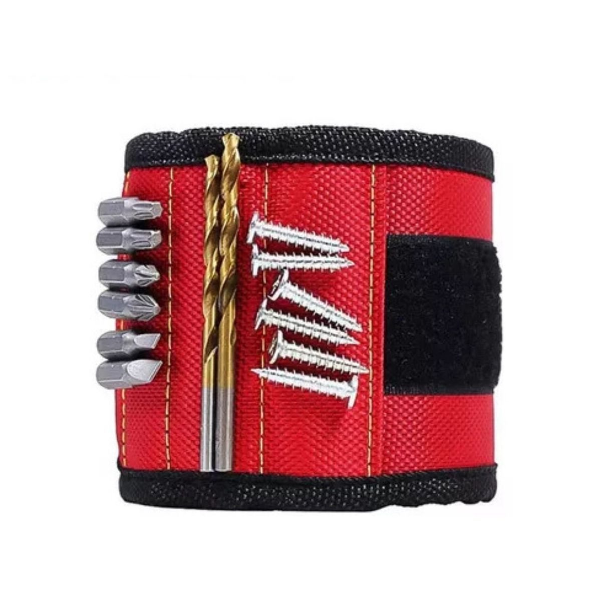 GENERICO - Pulsera Muñequera Magnética Sujeta Herramientas Tornillos.