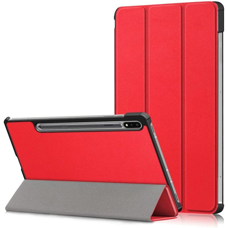 GENERICO - Funda Inteligente compatible con Samsung Galaxy Tab S7 Rojo