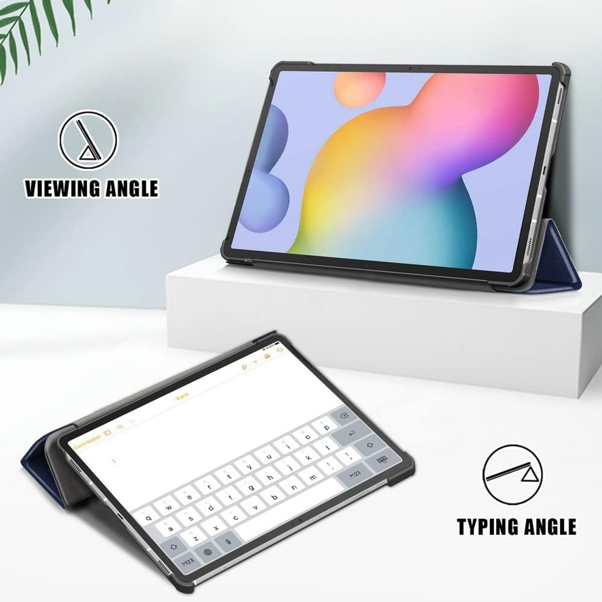 GENERICO - Funda Inteligente compatible con Samsung Galaxy Tab S7 Azul