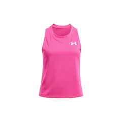 UNDER ARMOUR - Polera de malla UA Tech niña Rosado