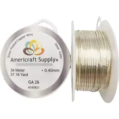A - Alambre Para Bisutería Americraft Supply Calibre Plateado 26