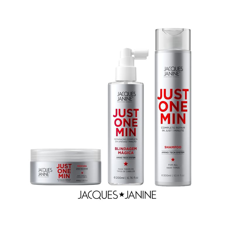 JACQUES JANINE - Rutina para Brillo Antifrizz y Reparación Just One Min Jacques Janine