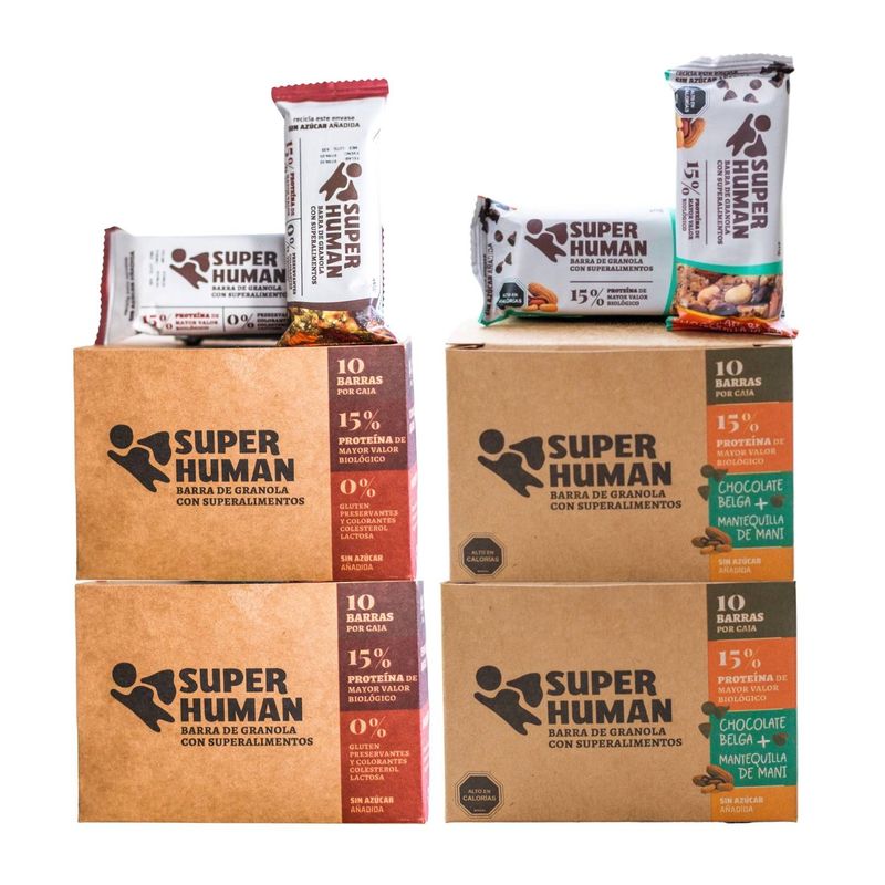 GENERICO - Barra Chocolate belga y mantequilla de maní + Berry original 40g 40un