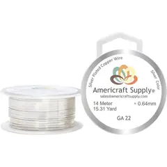 A - Alambre Para Bisutería Americraft Supply Calibre 22 - Plateado