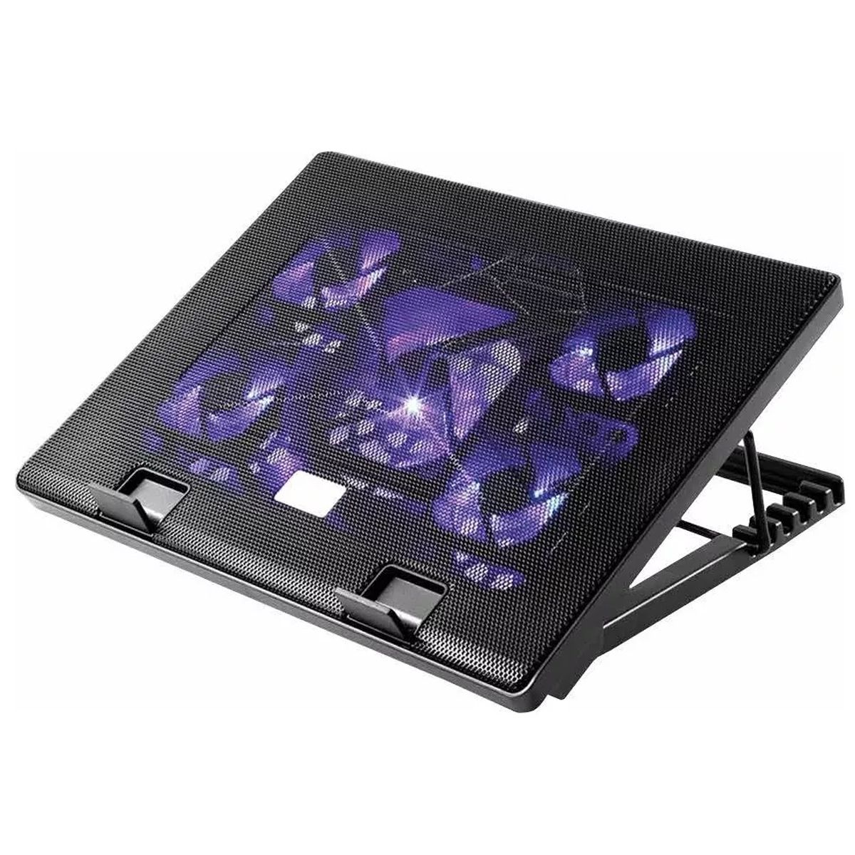 UTEK - VENTILADOR PARA NOTEBOOK, AJUSTABLE EN ALTURA, 1 USB LIBRE. NEGRO