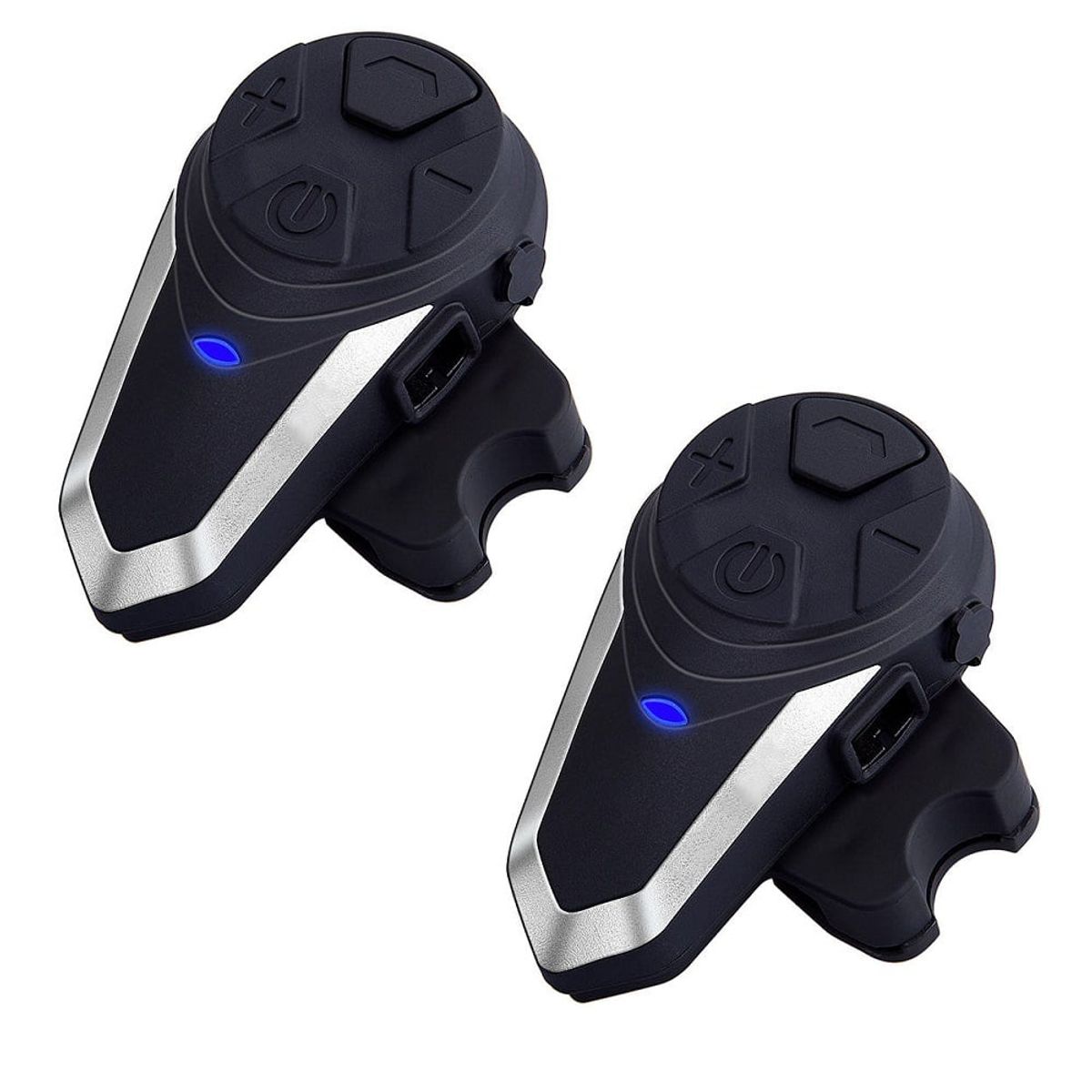 CASTLETEC - PACK 2 Intercomunicadores y manos libre bluetooth para moto bt-s3