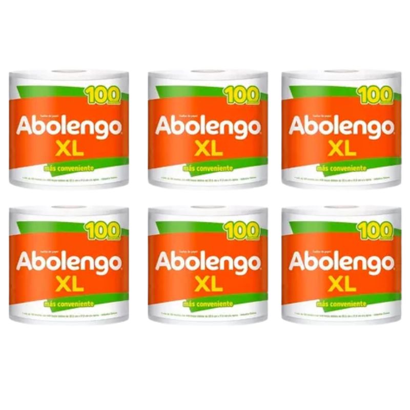 ABOLENGO - Toalla De Papel Abolengo Xl Rollo Gigante 100 Mt Pack 6 Unid