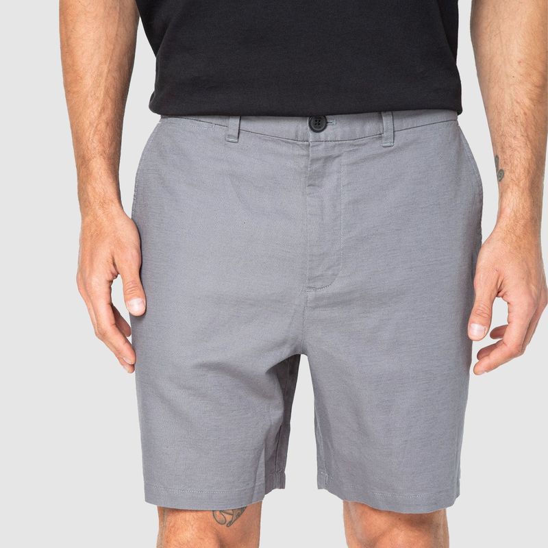 BUBBA - Short Lino Grey Black Bubba