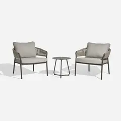 ROSEN - Set de Balcón de Terraza Pollensa 3 Piezas Beige