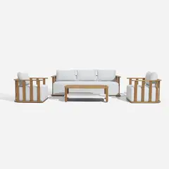ROSEN - Set de Living de Terraza Medano 4 Piezas Natural