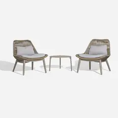 ROSEN - Set de Balcón Terraza Milos 3 Piezas Beige