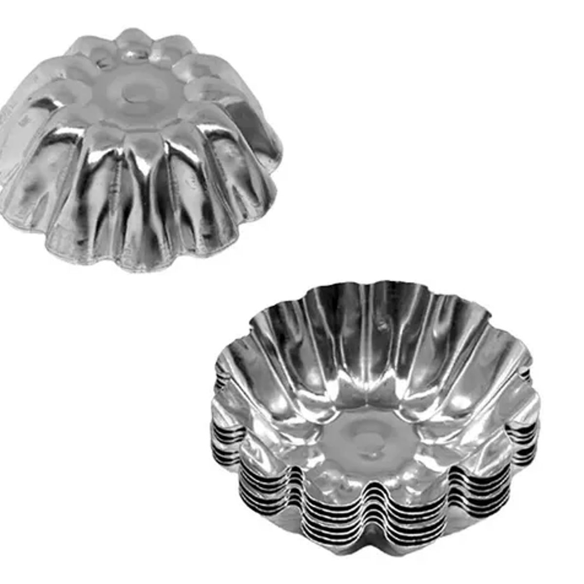 GENERICO - Pack 24 Molde Mini Tartaletas Moldes Tarta De Coctel Flor 5.5