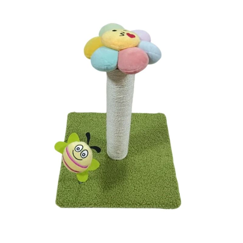 GENERICO - Torre Rascador Mascotas Gatos Tipo Columna Flores Y Abejas