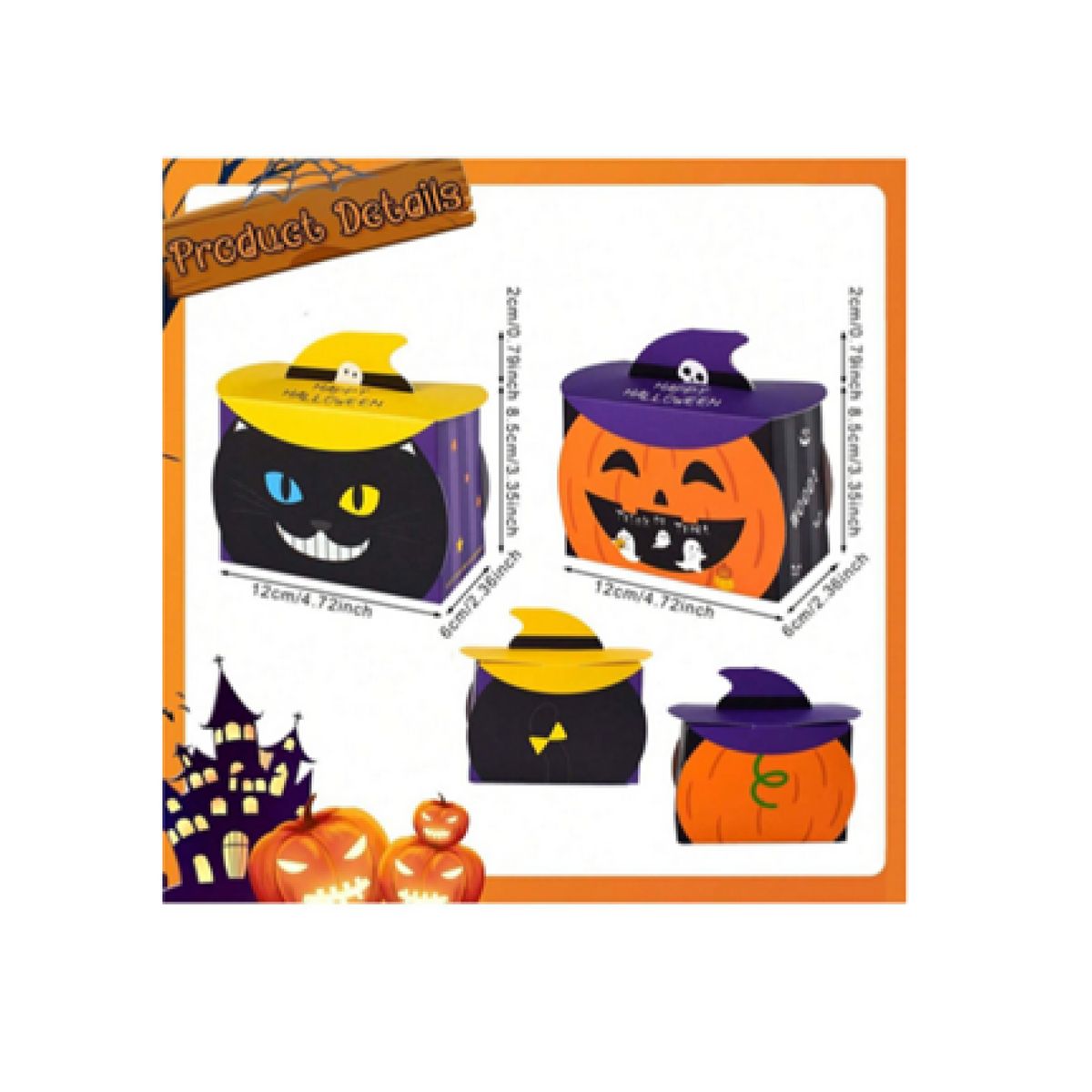 GENERICO - Cajas de dulces y bocadillos de Halloween