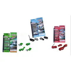 GENERICO - TRIPACK SET DE AUTOS METALICOS POLICIA BOMBERO Y BASURA