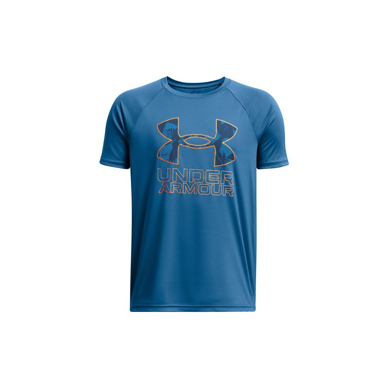 UNDER ARMOUR - Polera Manga Corta UA Tech para Niño Azul UNDER ARMOUR