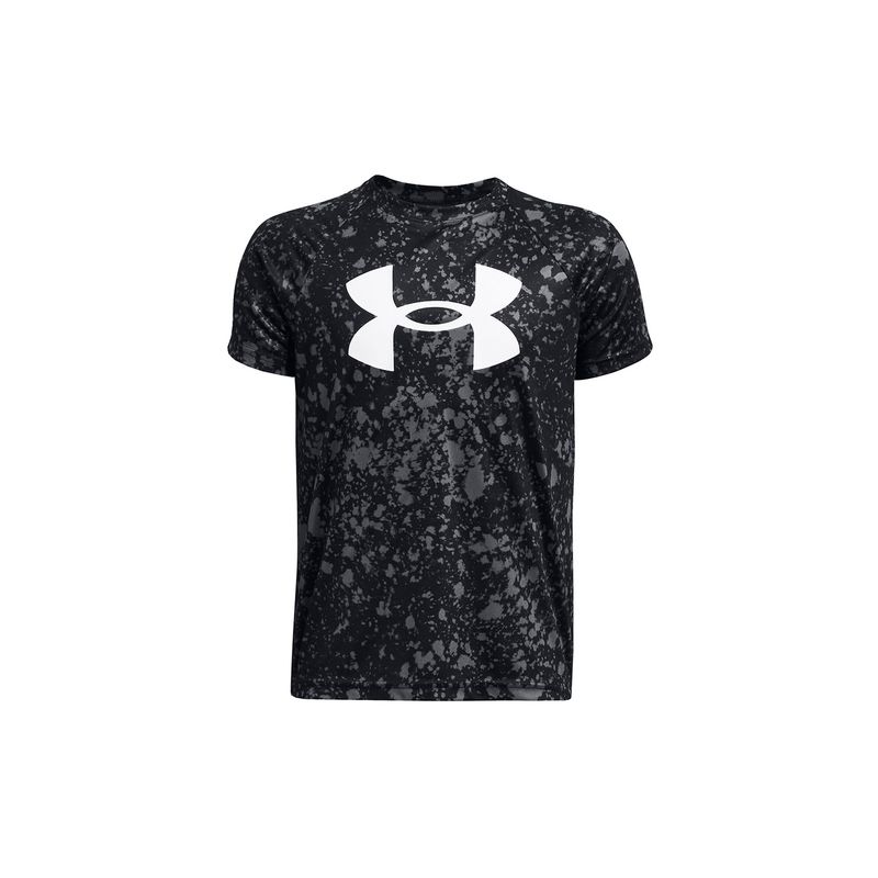 UNDER ARMOUR - Polera Manga Corta Big Logo UA Niño Negro UNDER ARMOUR.-