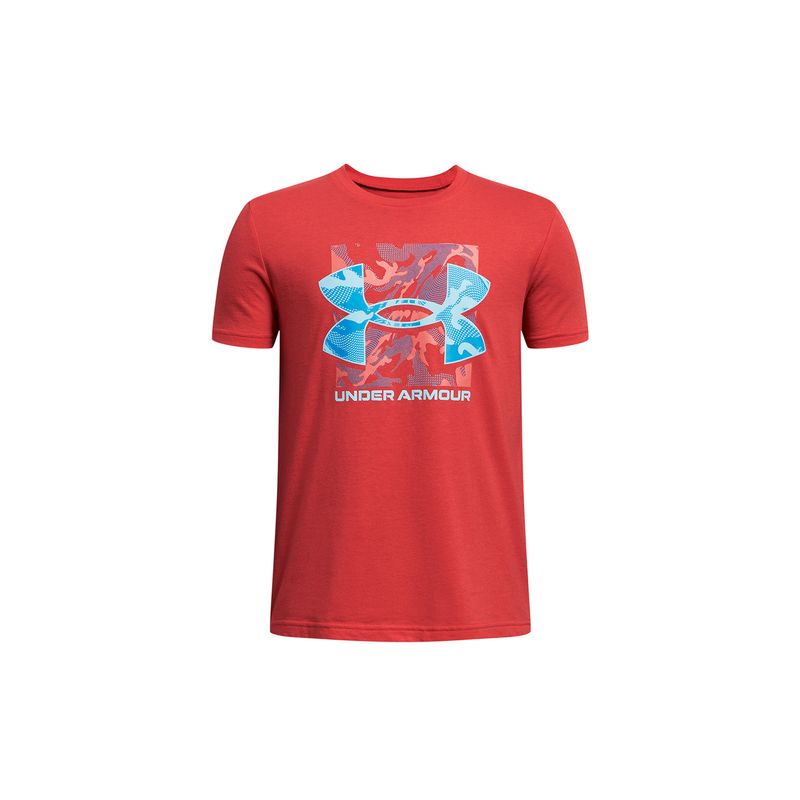 UNDER ARMOUR - Polera Manga Corta UA Box para Niño Rojo UNDER ARMOUR