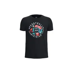 UNDER ARMOUR - Polera Manga Corta Fútbol UA Niño Negro