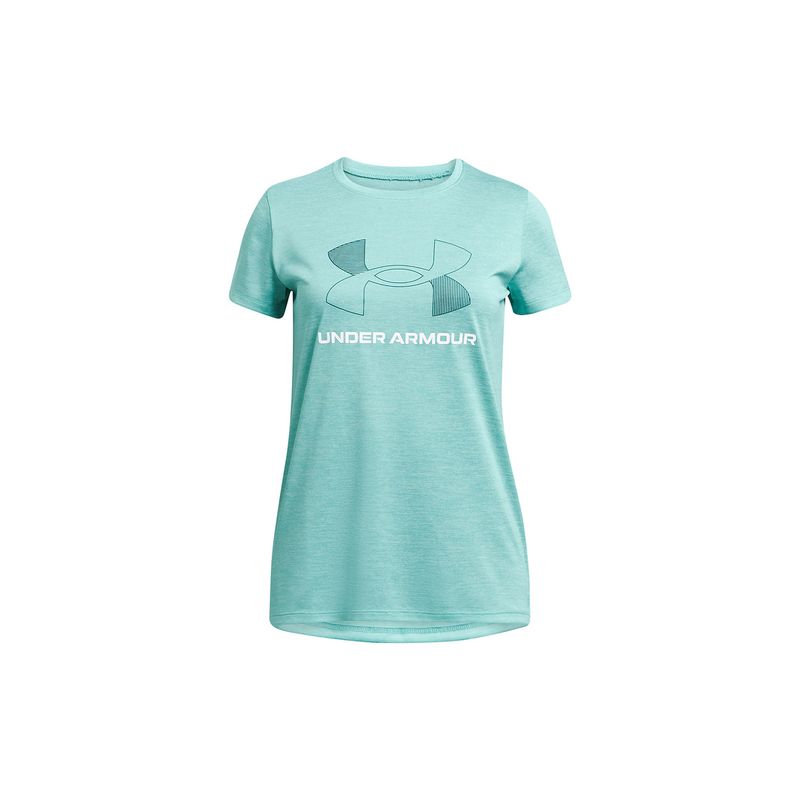 UNDER ARMOUR - Polera Manga Corta Big Logo Tst Niña Verde UNDER ARMOUR