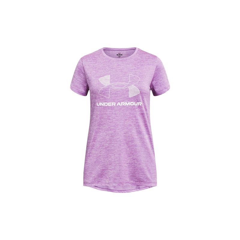 UNDER ARMOUR - Polera Manga Corta Big Logo T Niña Morado UNDER ARMOUR