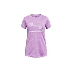 UNDER ARMOUR - Polera Manga Corta Big Logo T Niña Morado