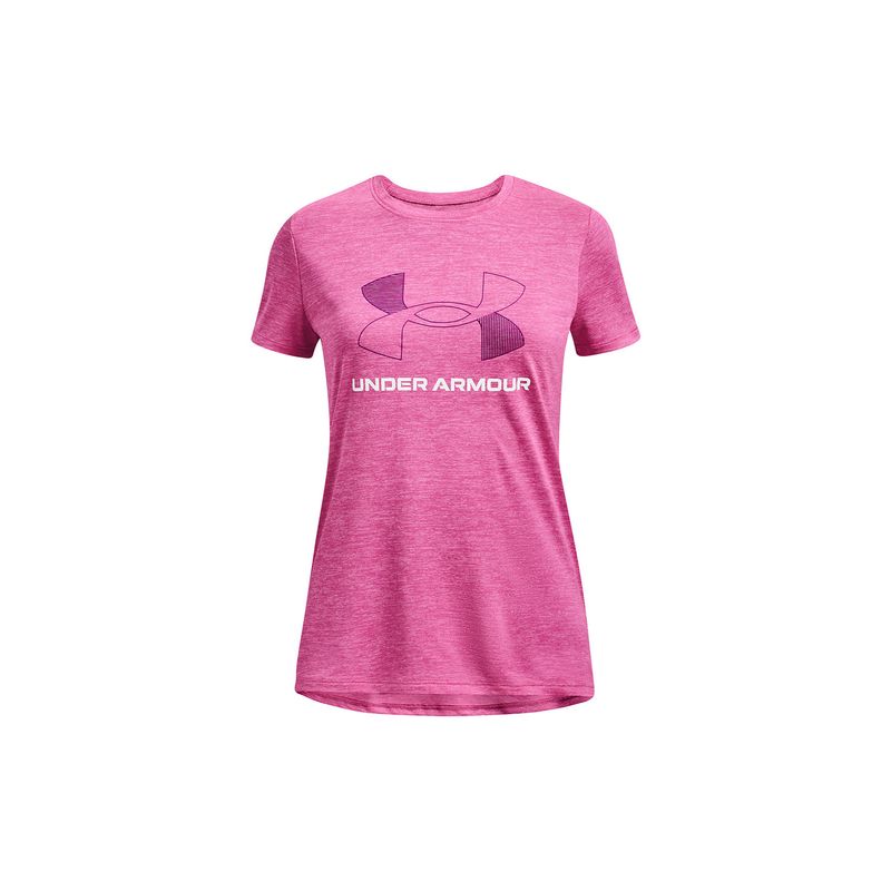 UNDER ARMOUR - Polera Manga Corta Big Logo T Niña Rosado UNDER ARMOUR