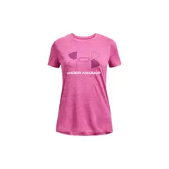 UNDER ARMOUR - Polera Manga Corta Big Logo T Niña Rosado