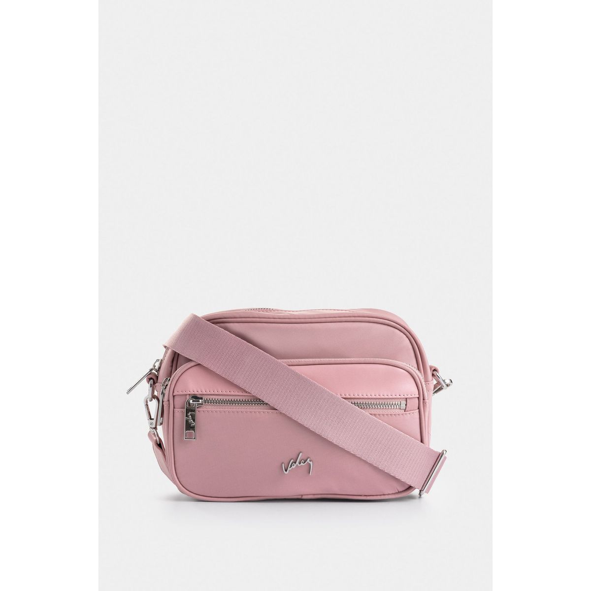VELEZ - Vélez Cartera Bandolera Camelia En Lona Mujer  Cuero Rosado