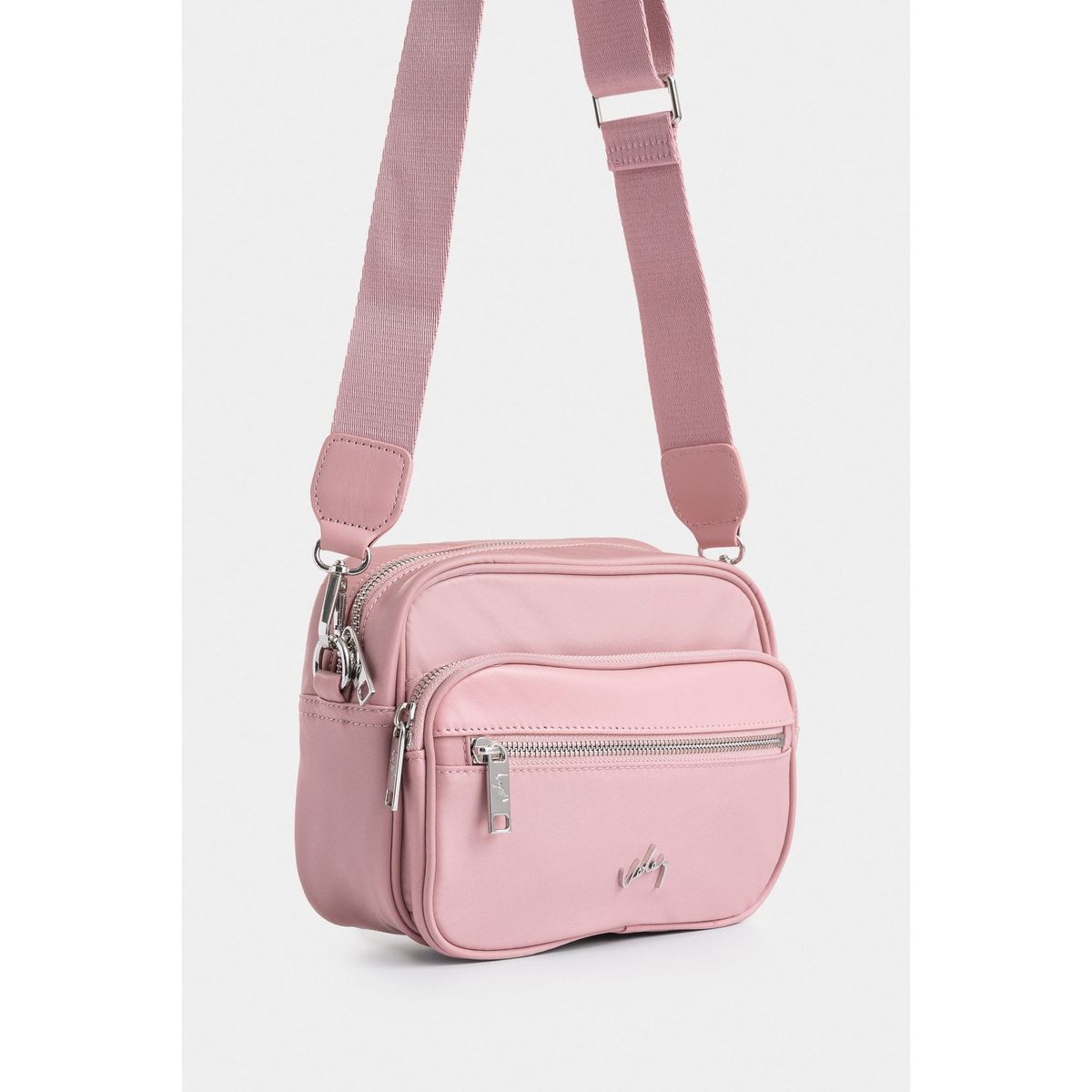 VELEZ - Vélez Cartera Bandolera Camelia En Lona Mujer  Cuero Rosado