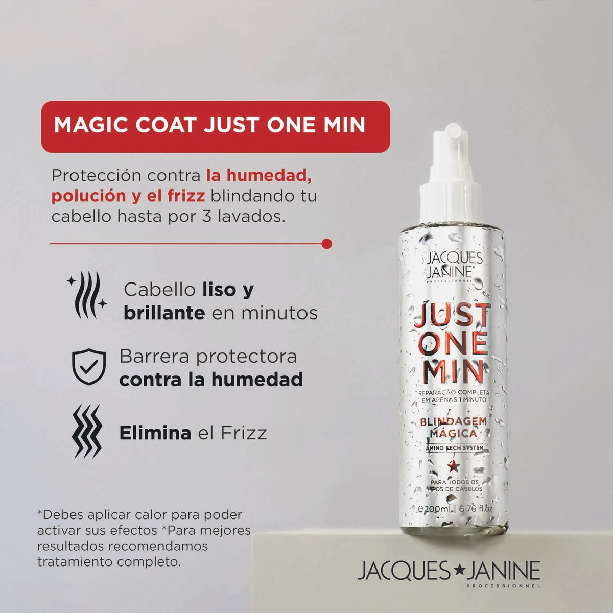 JACQUES JANINE - Magic Coat Jacques Janine Just One Min 200ml para Brillo Intenso