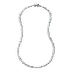 AMBAR - Collar Tennis Circones 2mm 3 Puntas Plateado