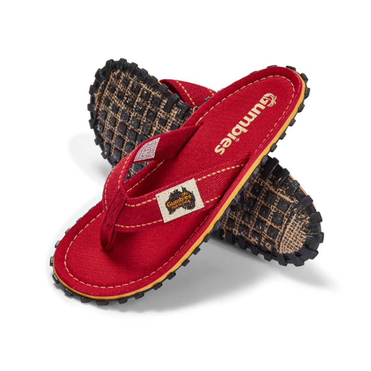 GUMBIES - Sandalia Hombre Íslander Flip-Flop Rojo Gumbies