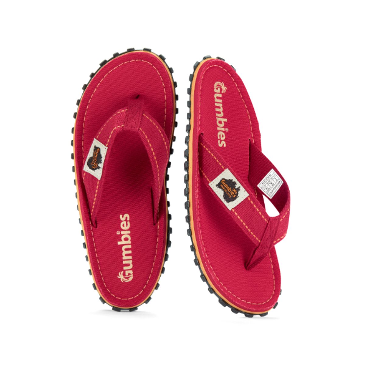 GUMBIES - Sandalia Hombre Íslander Flip-Flop Rojo Gumbies