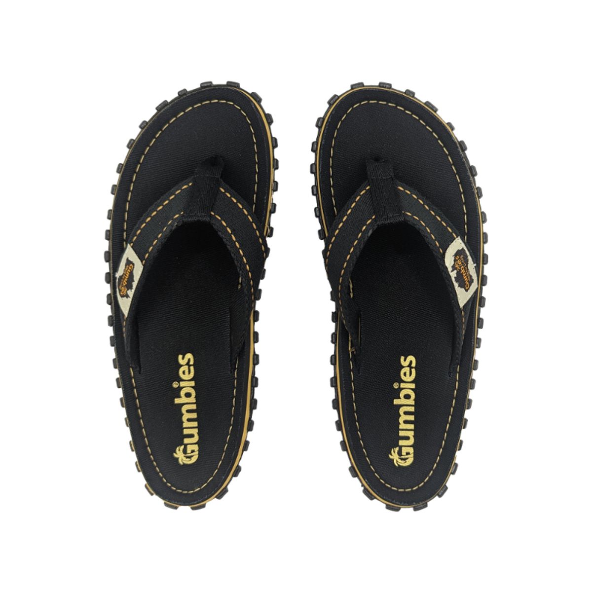 GUMBIES - Sandalia Hombre Íslander Flip-Flop Negro Gumbies
