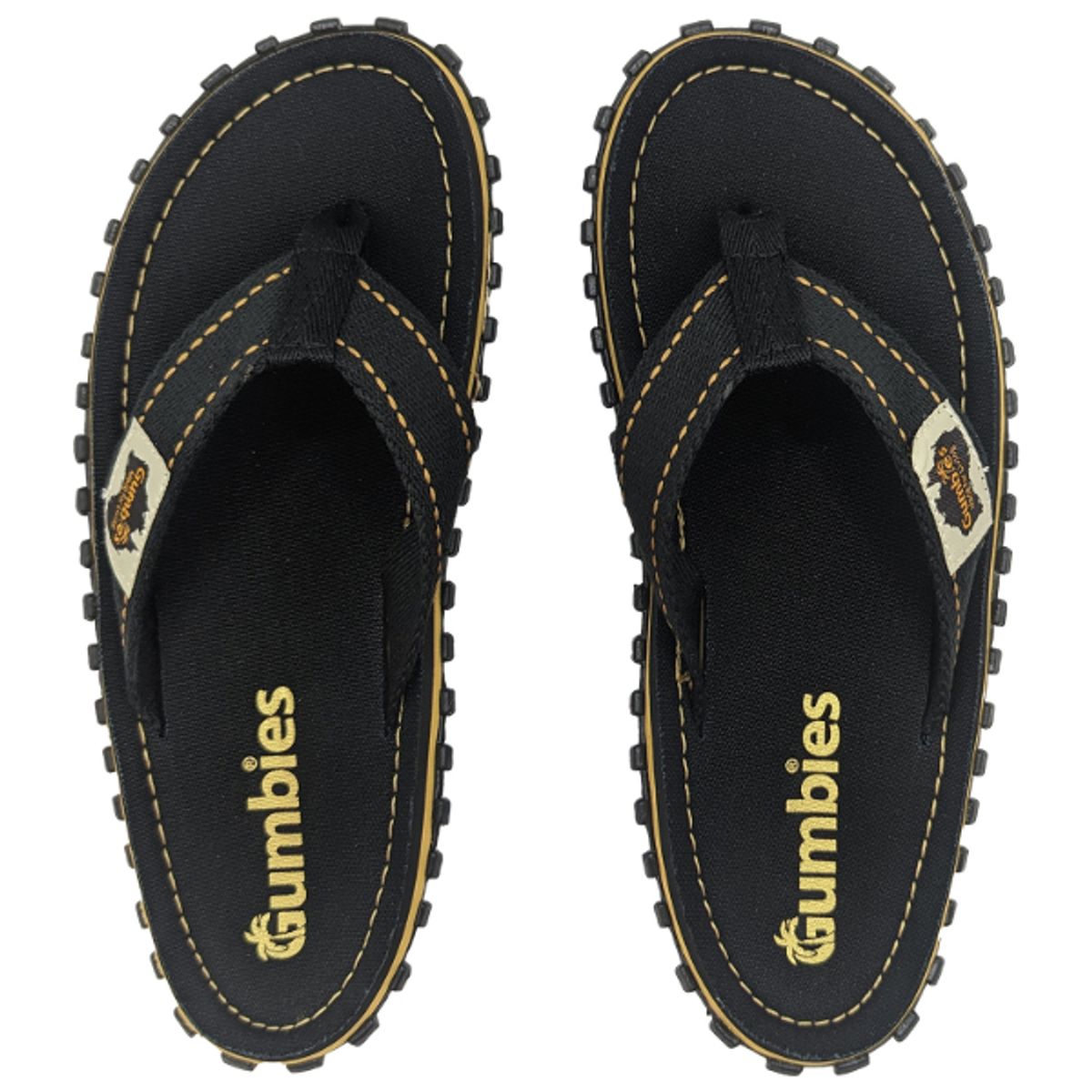 GUMBIES - Sandalia Hombre Íslander Flip-Flop Negro Gumbies