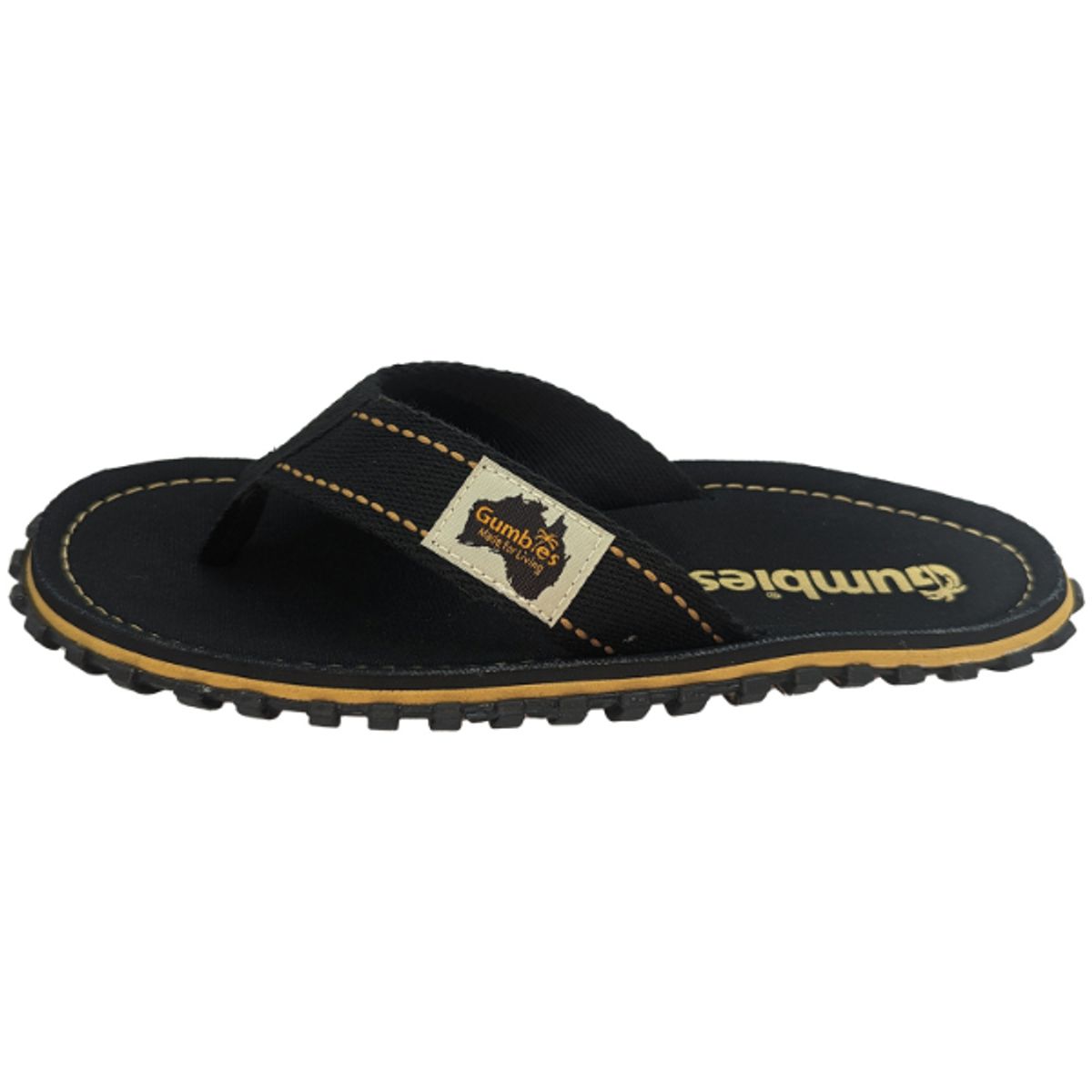 GUMBIES - Sandalia Hombre Íslander Flip-Flop Negro Gumbies