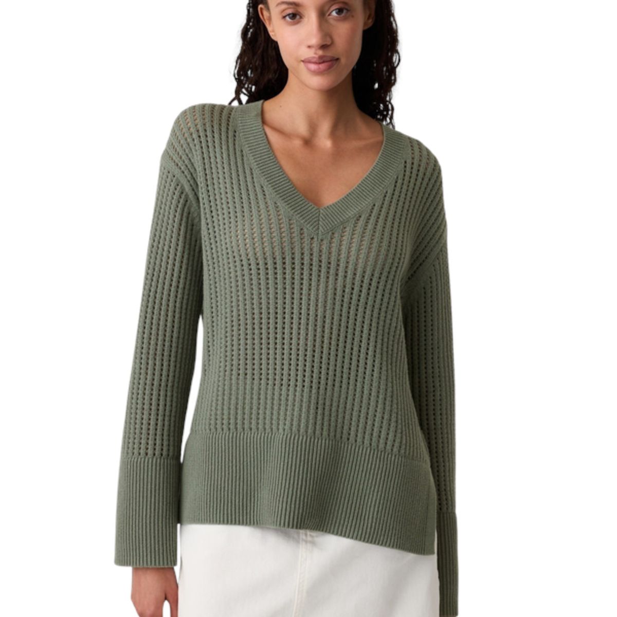 GAP - Chaleco Tejido Mujer Verde