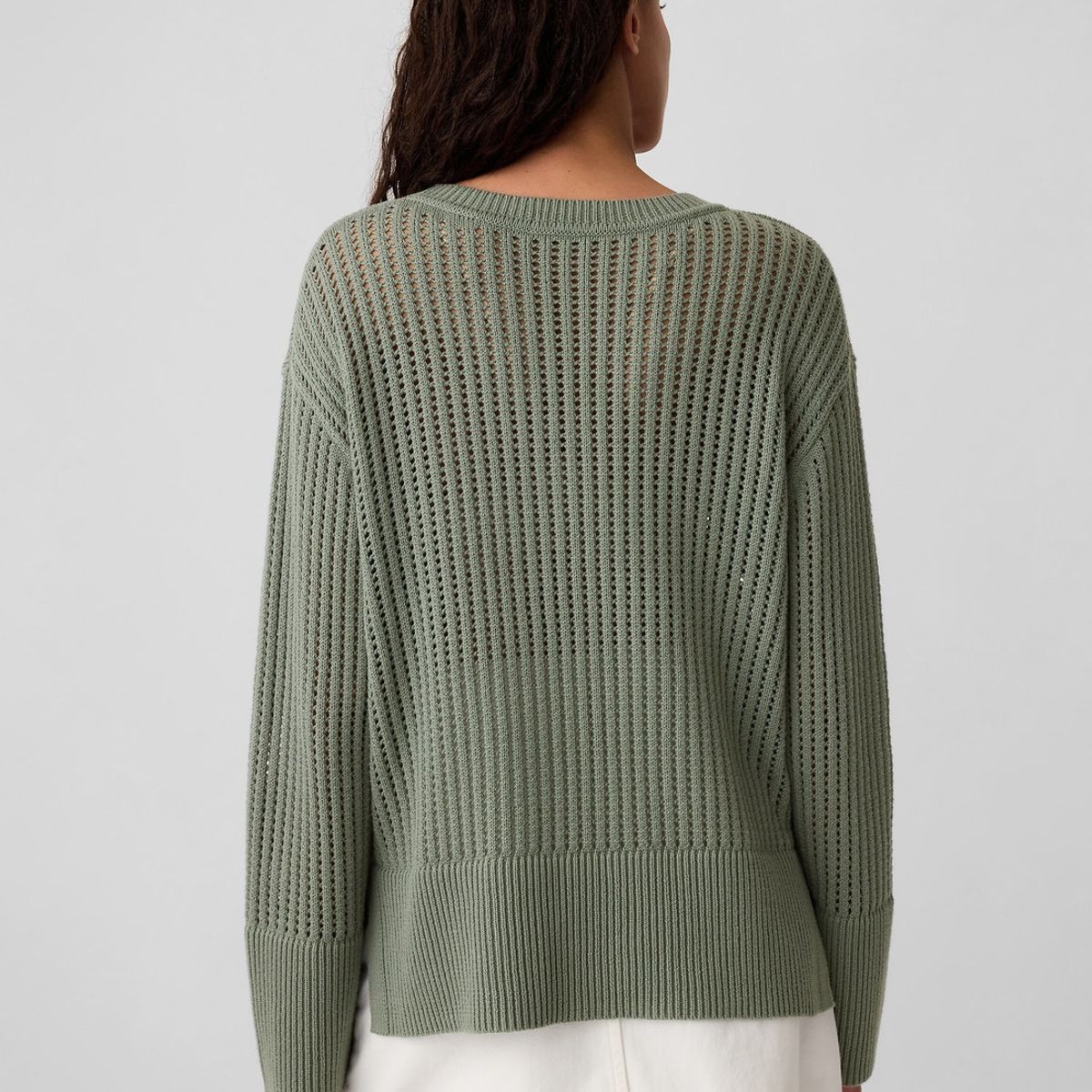 GAP - Chaleco Tejido Mujer Verde