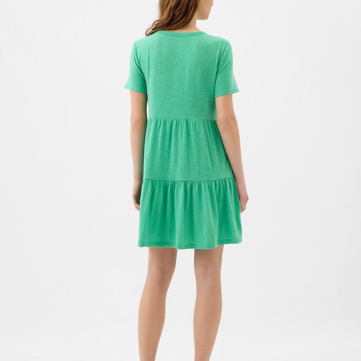 GAP - Vestido Cuello V Con Vuelos Verde