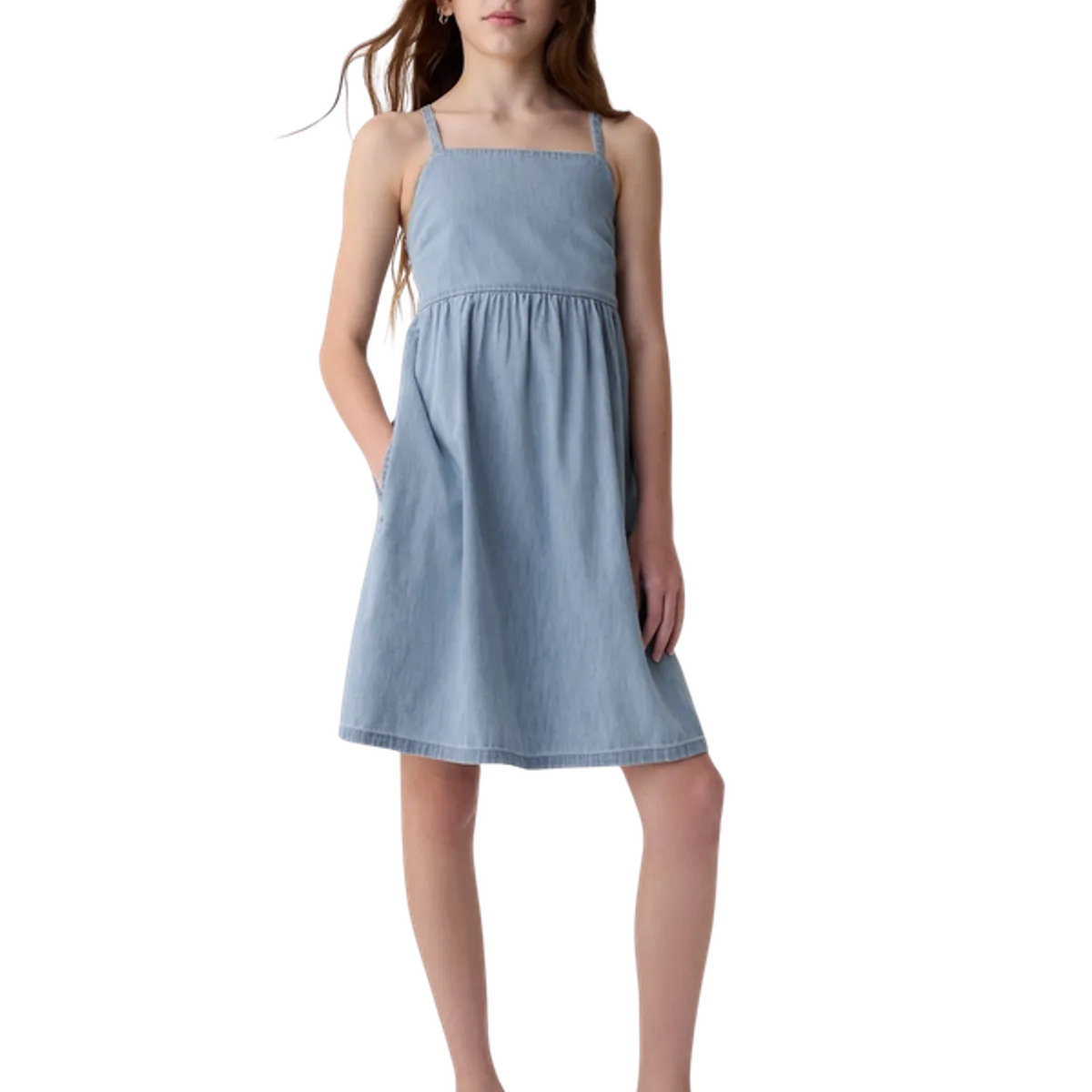 GAP - Vestido Niña Gap Denim Tirita Celeste
