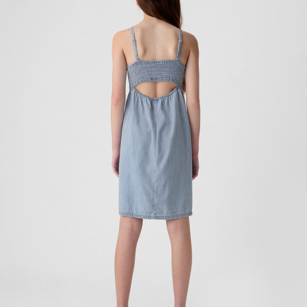 GAP - Vestido Denim Tirita Celeste