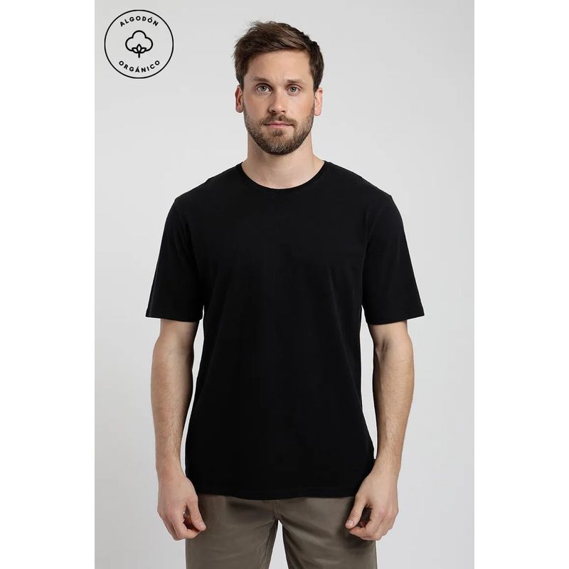 FROENS - Polera Manga Corta Hombre Plain Negro Froens